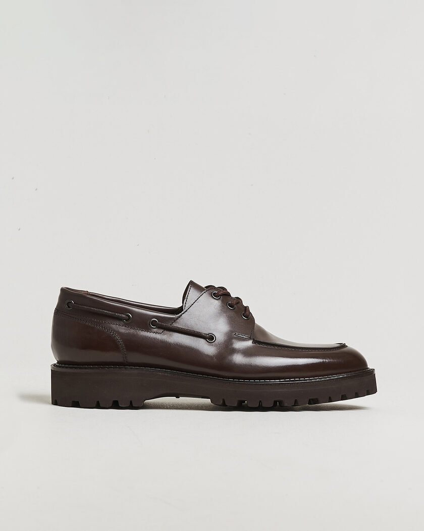John Lobb Tide Moc Toe Derby Dark Brown Calf – Braun