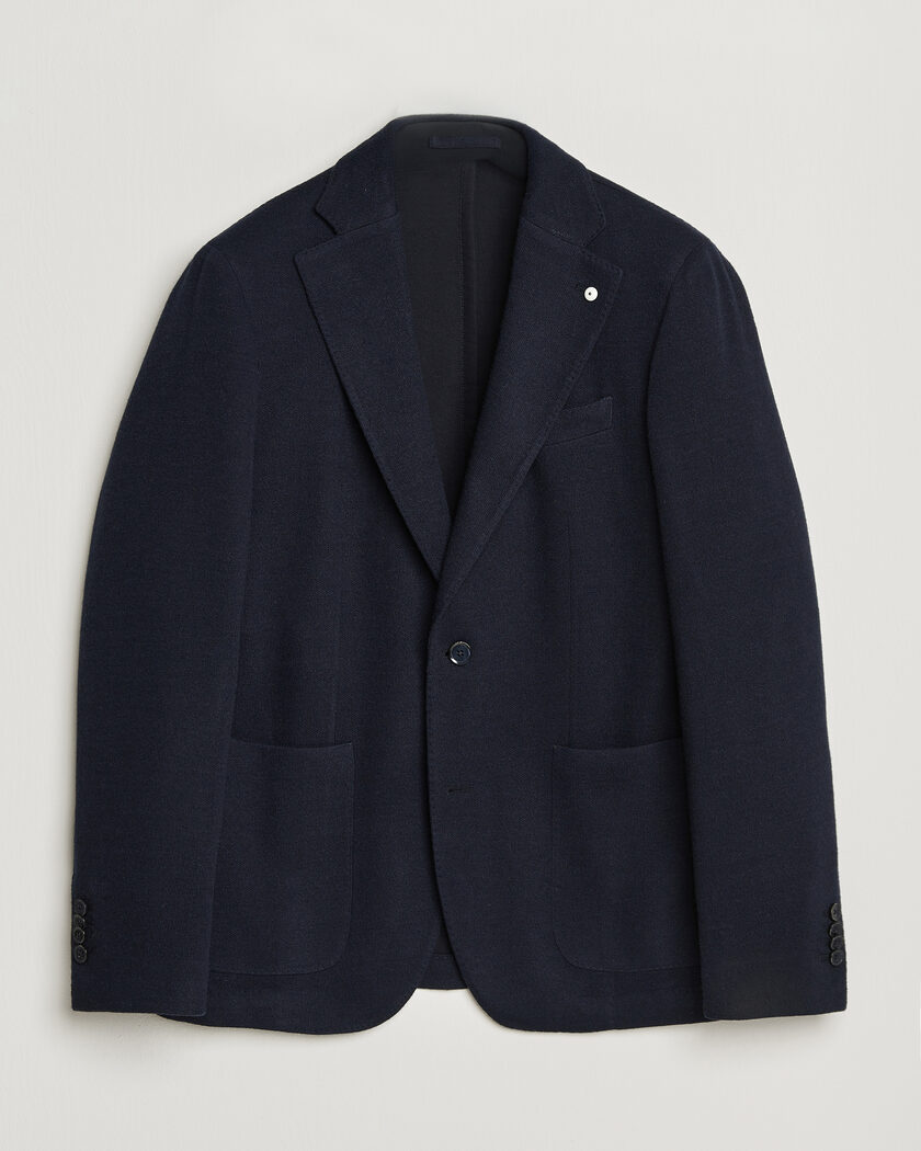 L.B.M. 1911 Jack Knitted Cashmere Mix Blazer Navy – Blau
