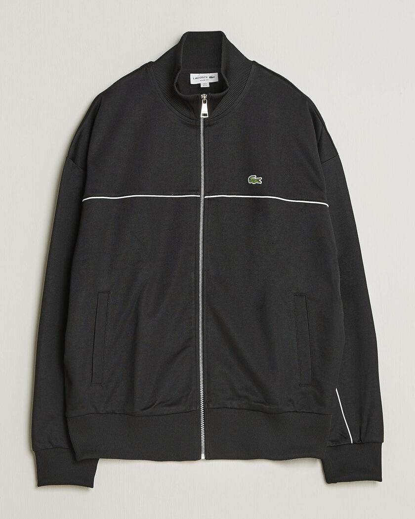 Lacoste Piqué Track Jacket Black – Schwarz