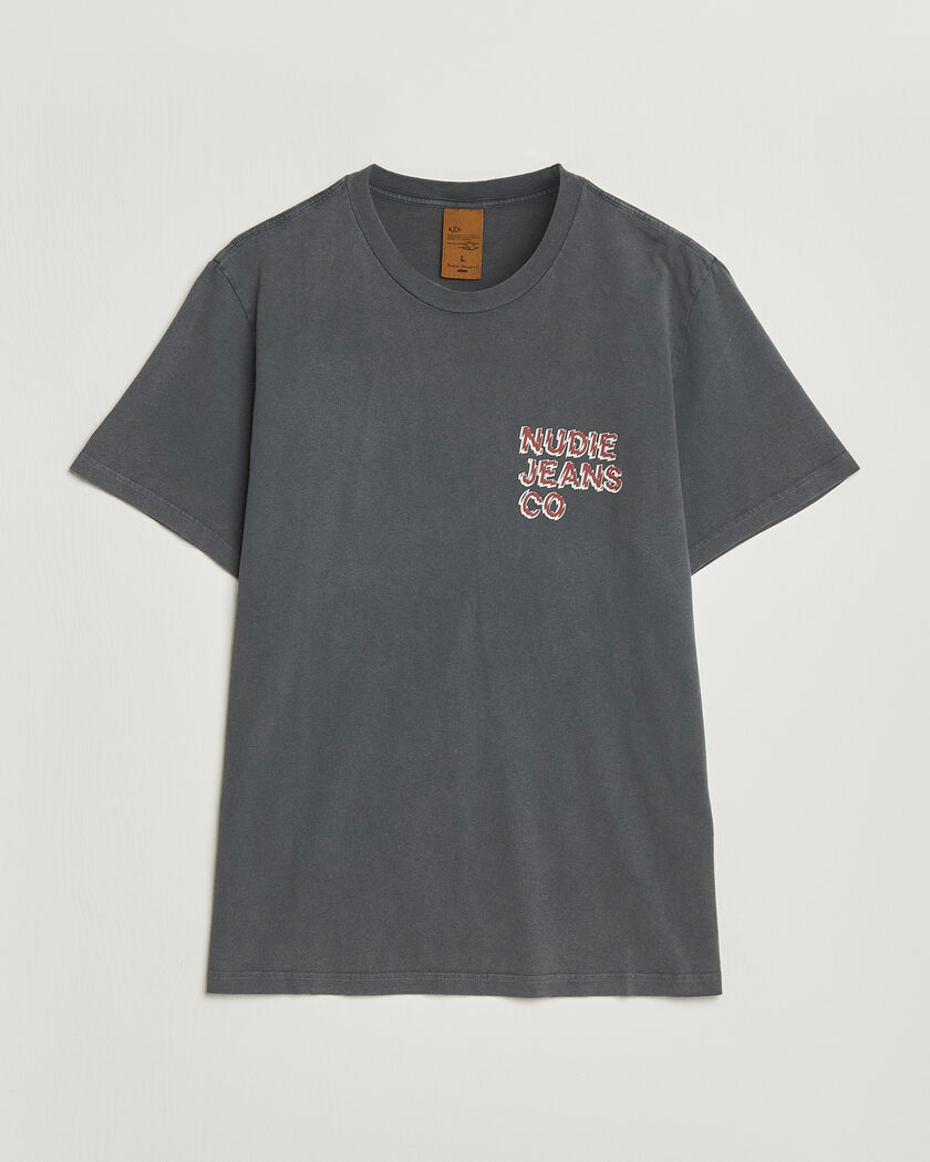 Nudie Jeans Roy Life Tracks T-Shirt Antracite – Grau