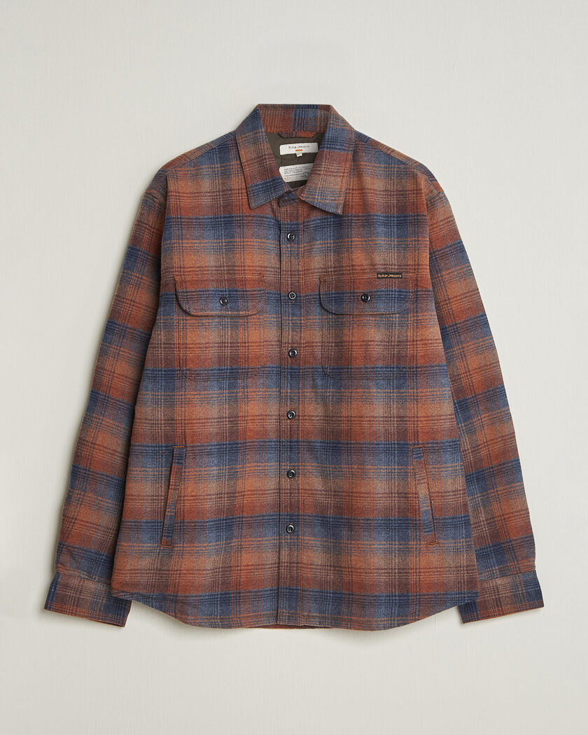 Nudie Jeans Glenn Padded Checked Overshirt Multi – Mehrfarbig
