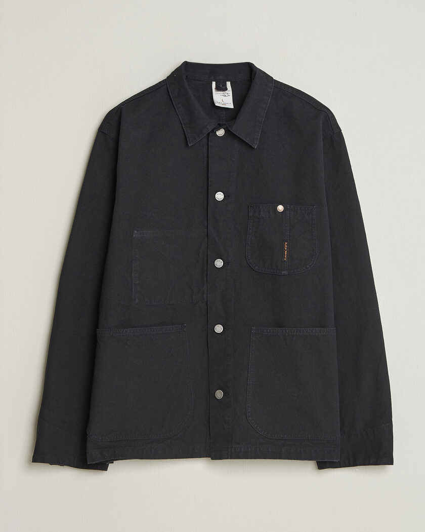 Nudie Jeans Howie Duck Canvas Chore Jacket Black – Schwarz