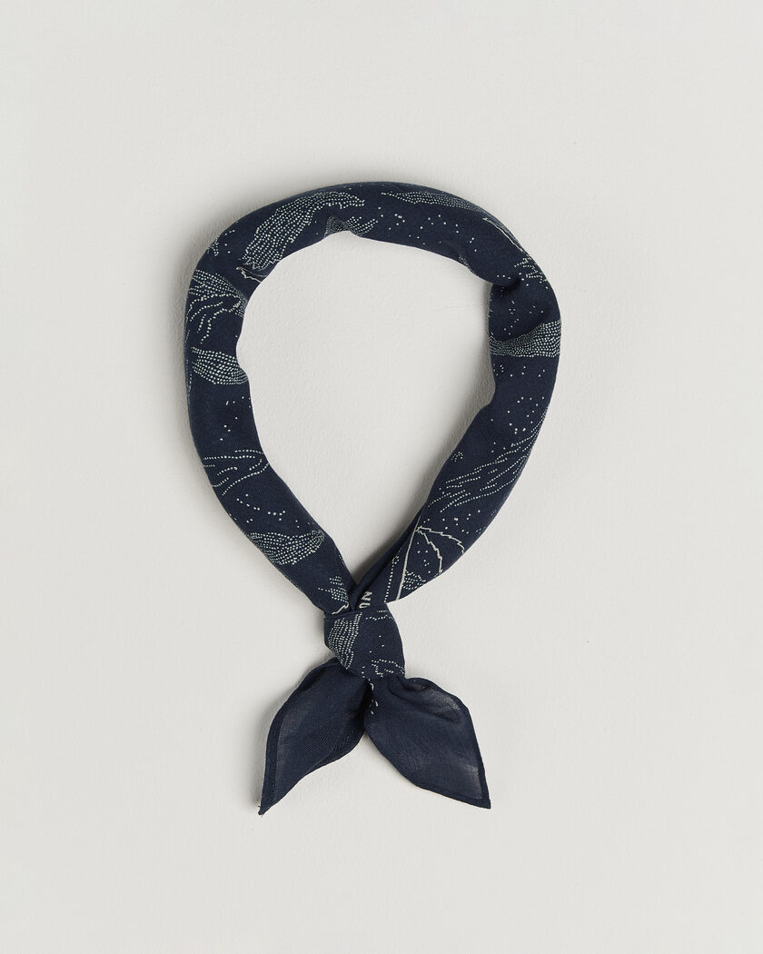 Nudie Jeans Ingrid Printed Bandana Blue – Blau