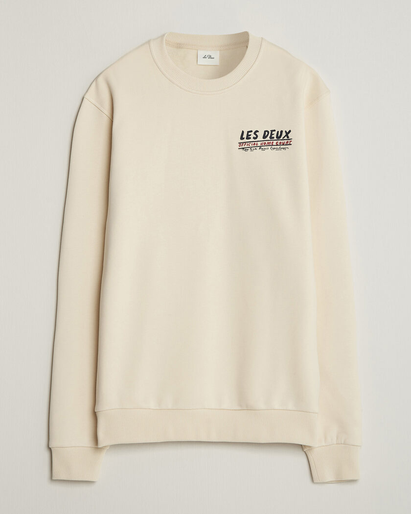 LES DEUX Record Sweatshirt Ivory – Weiß