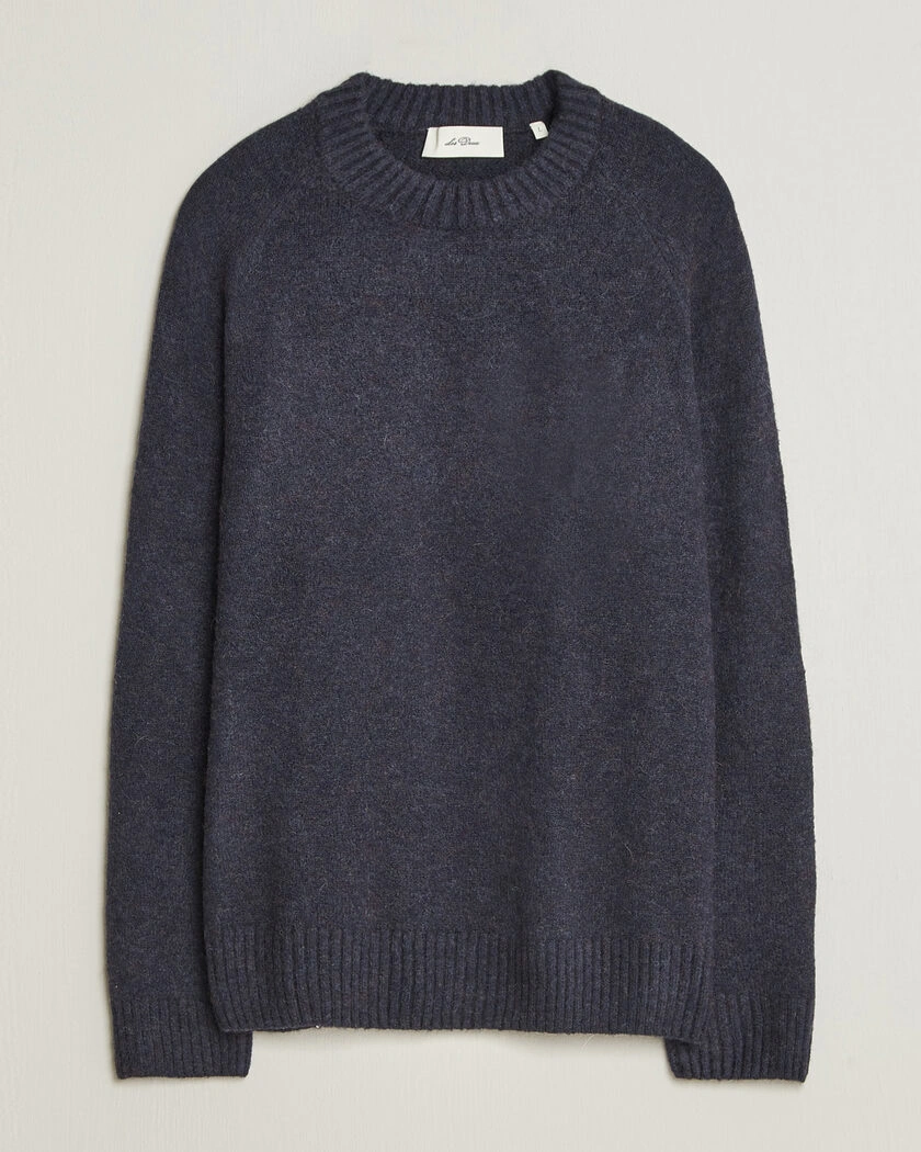 LES DEUX Soft Roundneck Knit Dark Navy – Blau