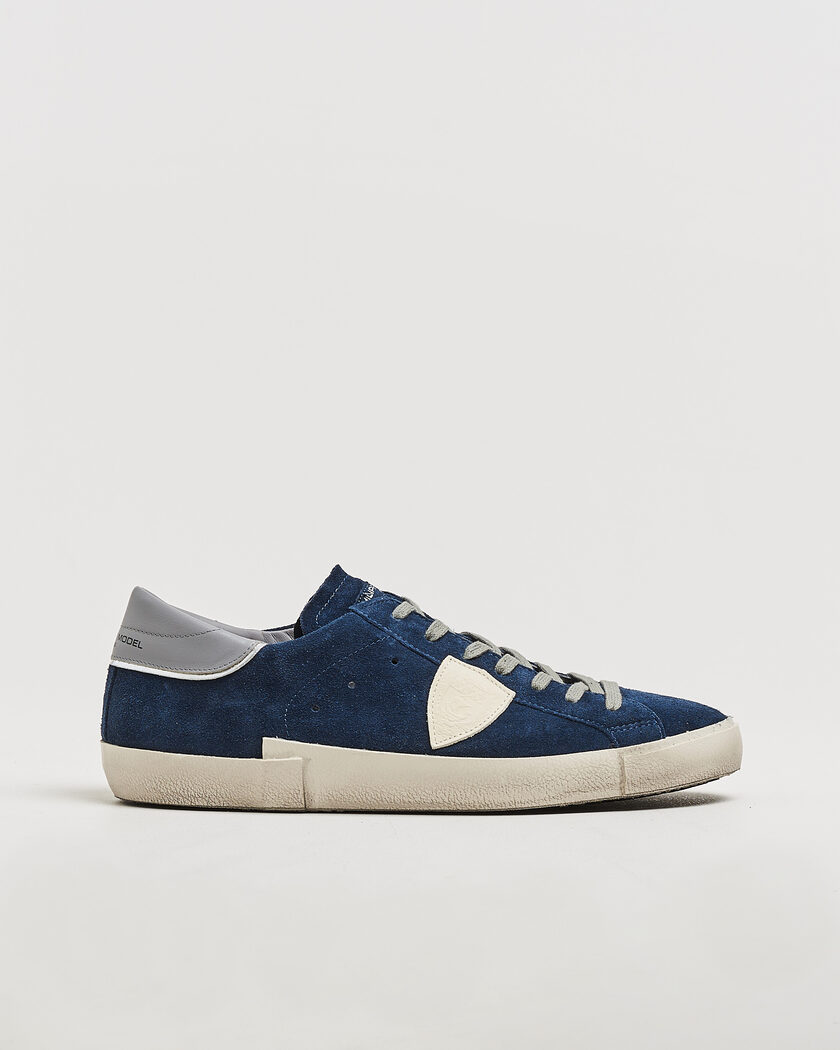 Philippe Model PRSX Low Top Suede Sneaker Blue/Grey – Blau