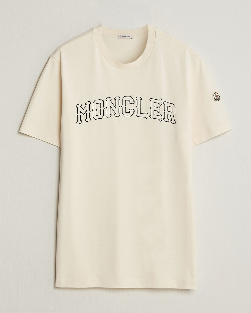 Moncler College Logo T-Shirt Off White – Weiß