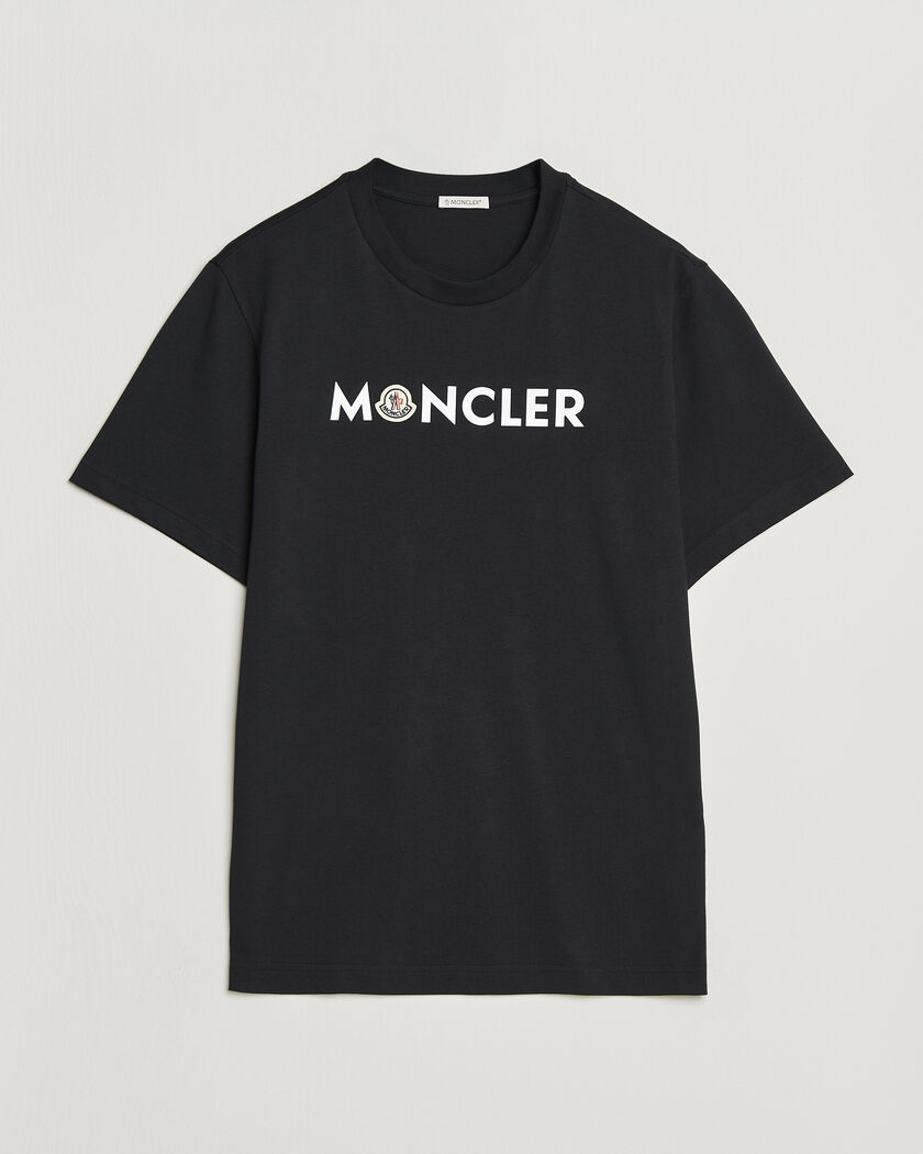 Moncler Logo Lettering T-Shirts Navy – Blau