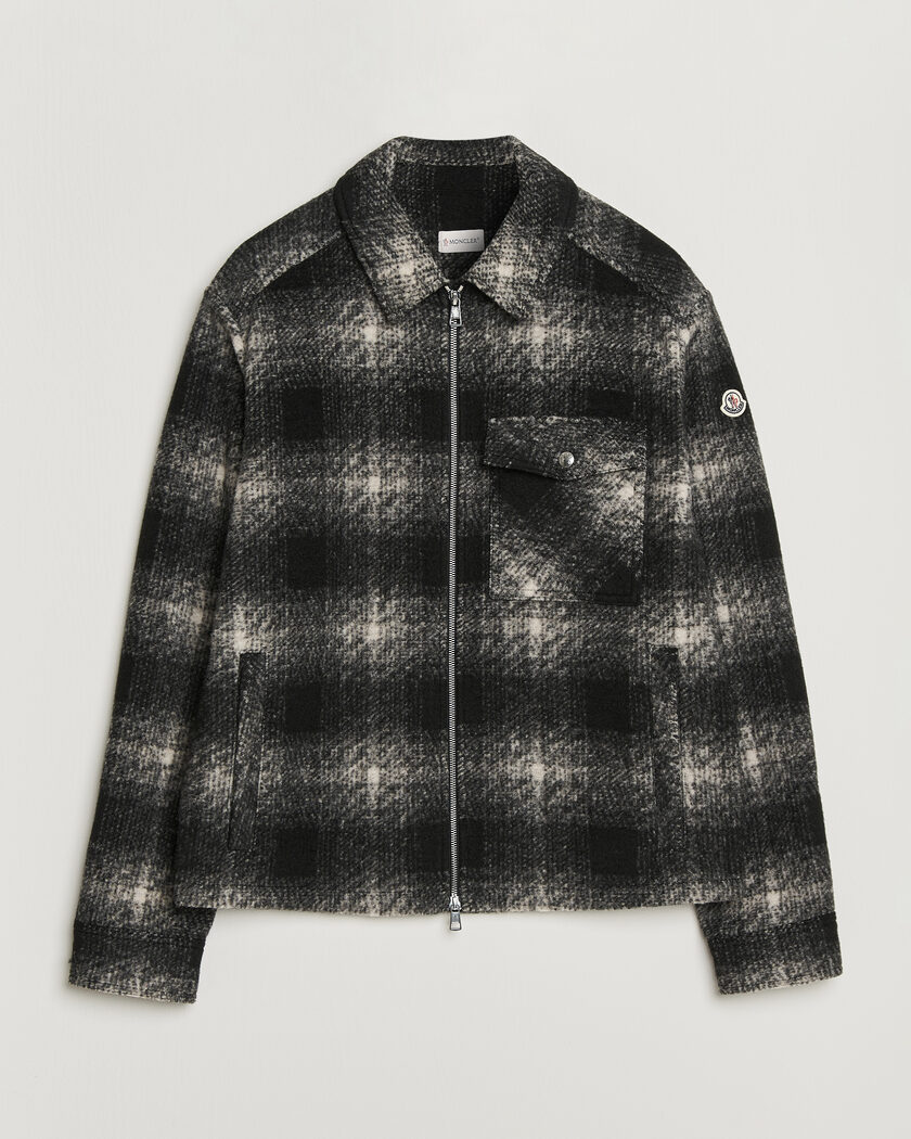 Moncler Flannel Overshirt Grey Check – Grau