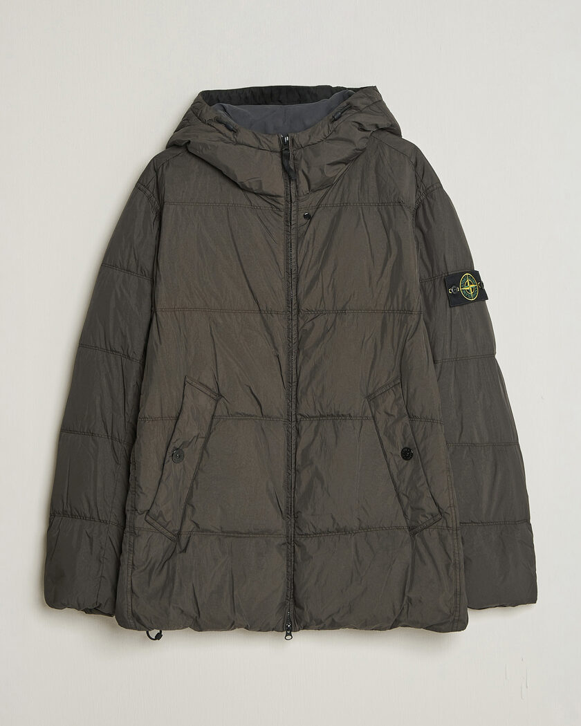 Stone Island Crinkle Reps Padded Hood Down Jacket Grey – Grau