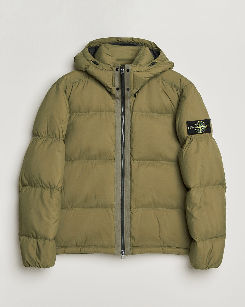 Stone Island Matt Ripstop Cordura Down Jacket Green – Grün