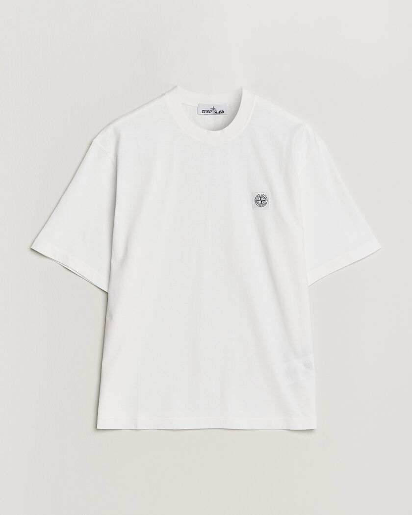 Stone Island Combed Organic Cotton T-Shirt White – Weiß
