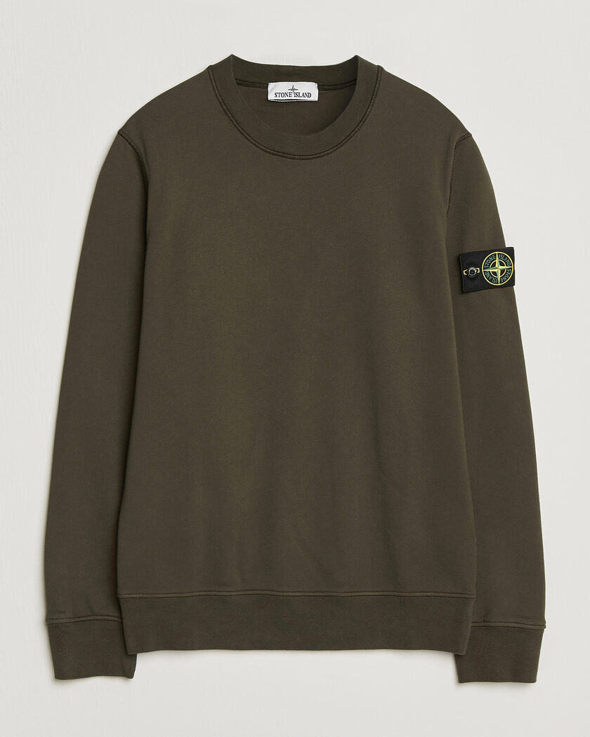 Stone Island Garment Dyed Fleece Sweatshirt Coal Grey – Grau