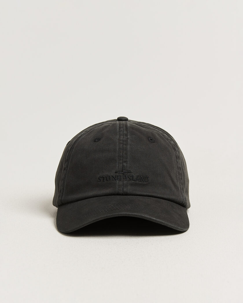 Stone Island Brushed Cotton Gabardine Cap Black – Schwarz
