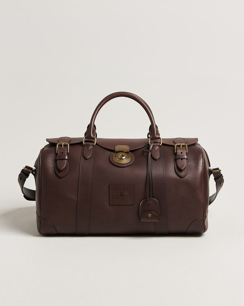 Polo Ralph Lauren Leather Duffle Bag Burnished Brown – Braun