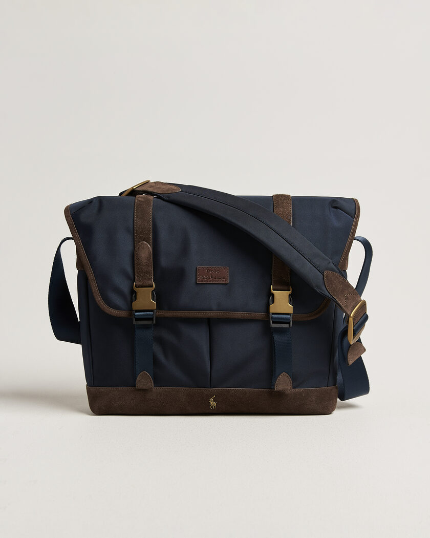 Polo Ralph Lauren Messenger Duffle Bag Newport Navy/Brown – Blau