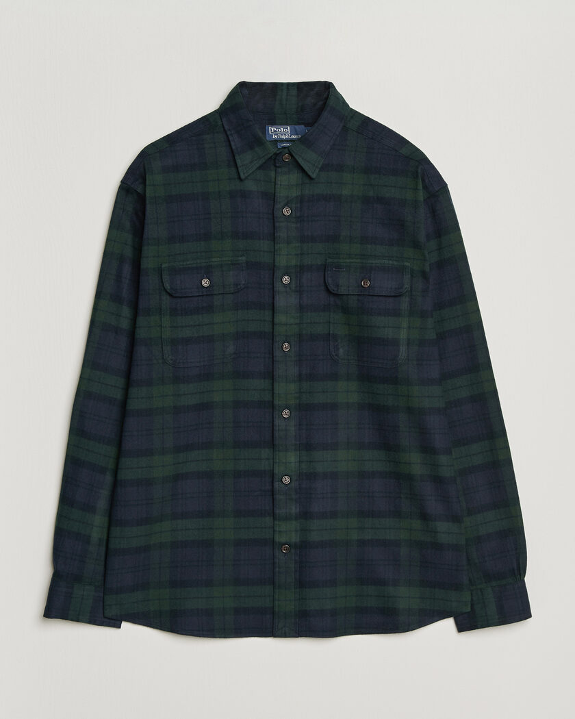 Polo Ralph Lauren Classic Fit Shaggy Flannel Shirt Navy Forest – Mehrfarbig