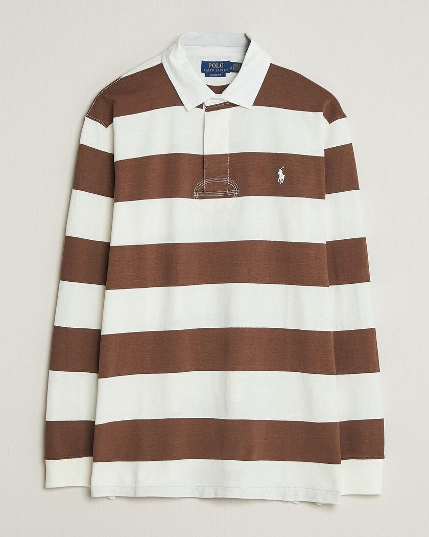 Polo Ralph Lauren Striped Jersey Rugger Cream/Brown – Braun