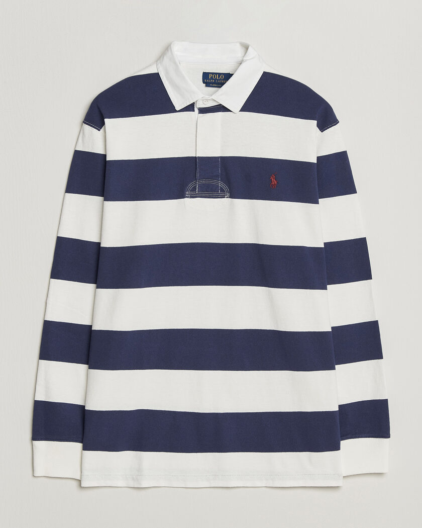 Polo Ralph Lauren Striped Jersey Rugger Cream/Navy – Mehrfarbig
