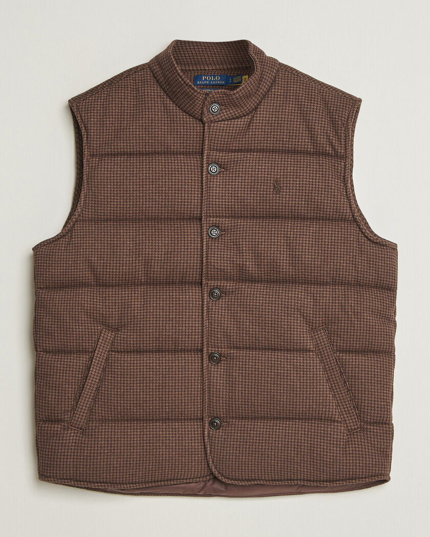 Polo Ralph Lauren Double Knitted Jaquard Vest Nutmeg Brown – Braun