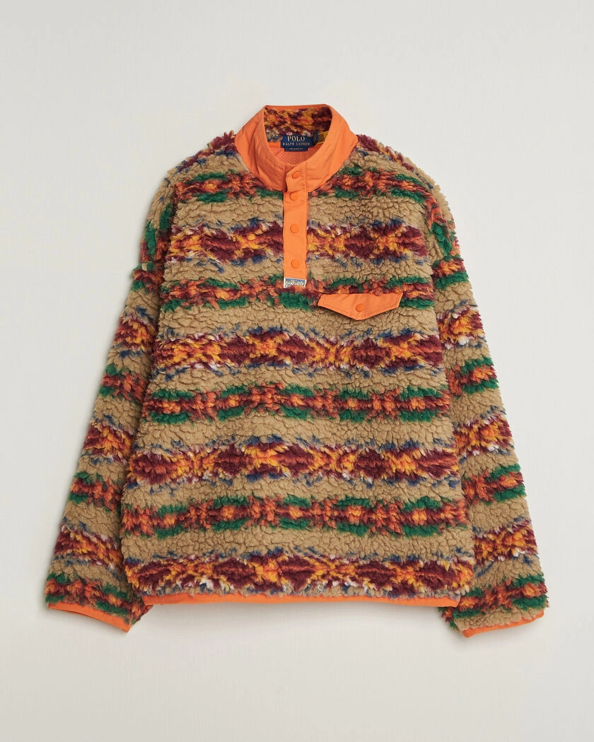 Polo Ralph Lauren Shaggy Hi Pile Red Rock Fairisle – Mehrfarbig