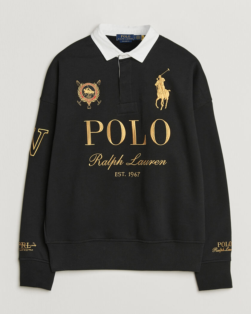 Polo Ralph Lauren Magic Fleece Printed Sweatshirt Polo Black – Schwarz