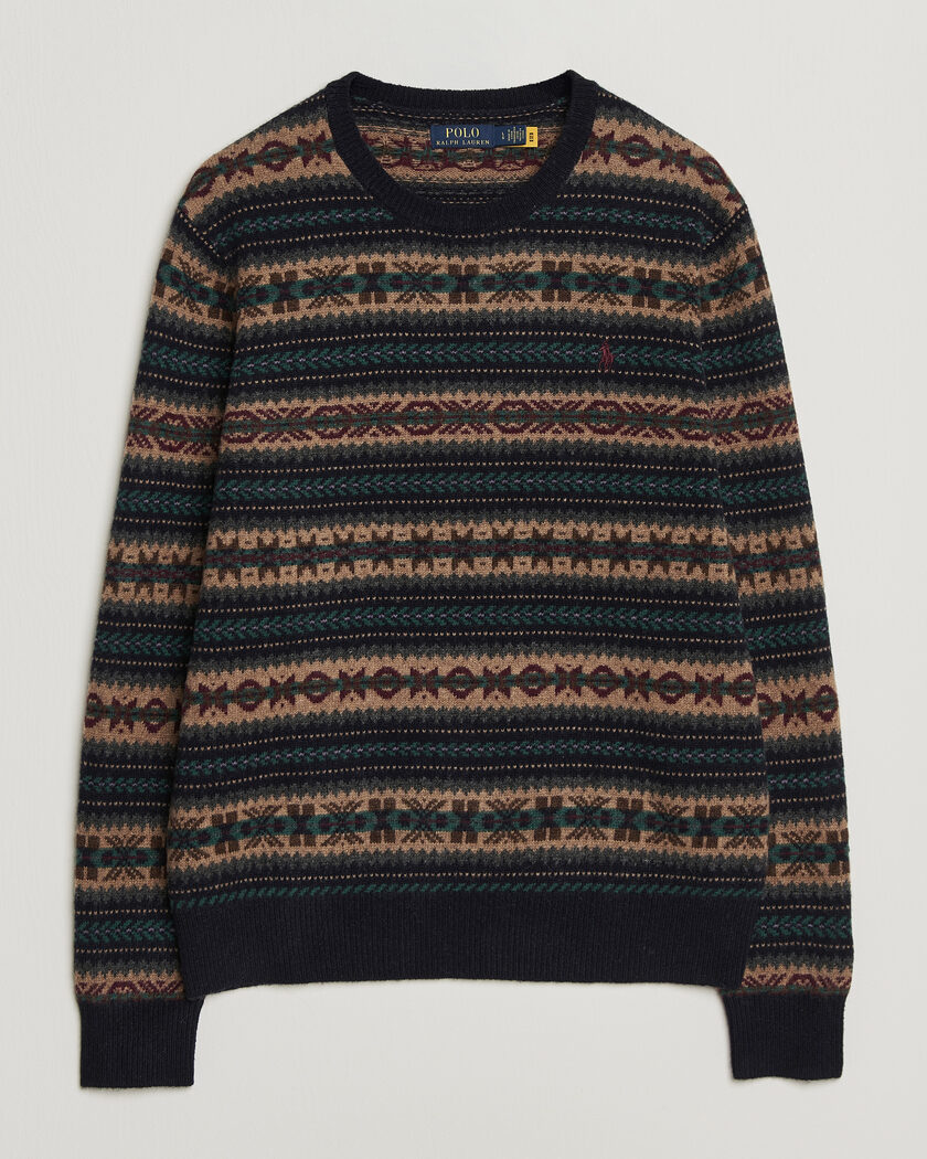 Polo Ralph Lauren Fair Isle Wool Sweater Navy Combo – Blau