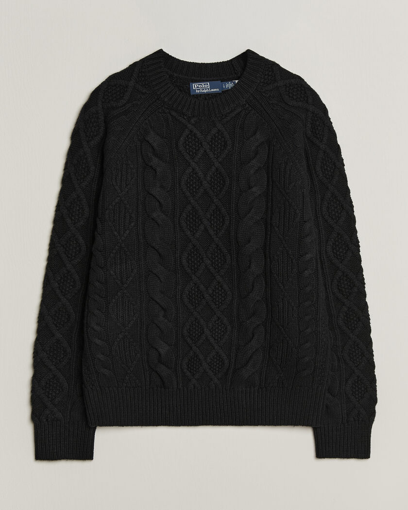 Polo Ralph Lauren Wool/Alpaca Pullover Polo Black – Schwarz