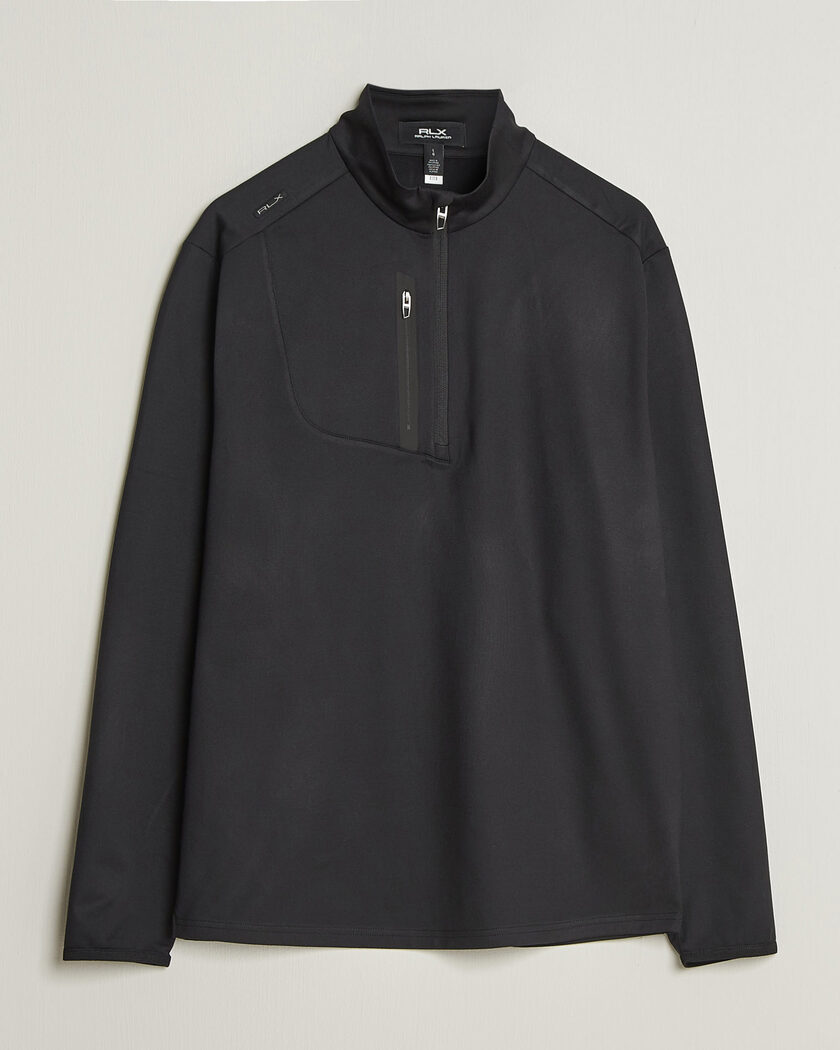 Polo Ralph Lauren Luxury Jersey Half Zip Polo Black – Schwarz