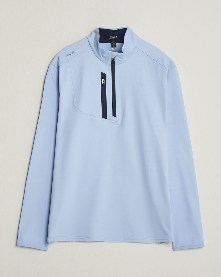 Polo Ralph Lauren Luxury Jersey Half Zip Pebble Blue – Blau