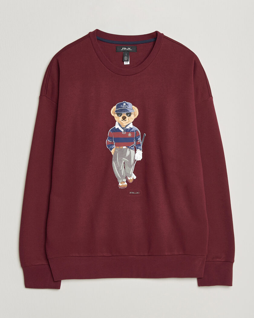 RLX Ralph Lauren Polo Ralph Lauren Magic Fleece Bear Sweatshirt Classic Wine – Rot