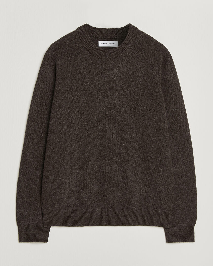 Samsøe Samsøe Isak Knitted Crew Neck Delicioso – Braun
