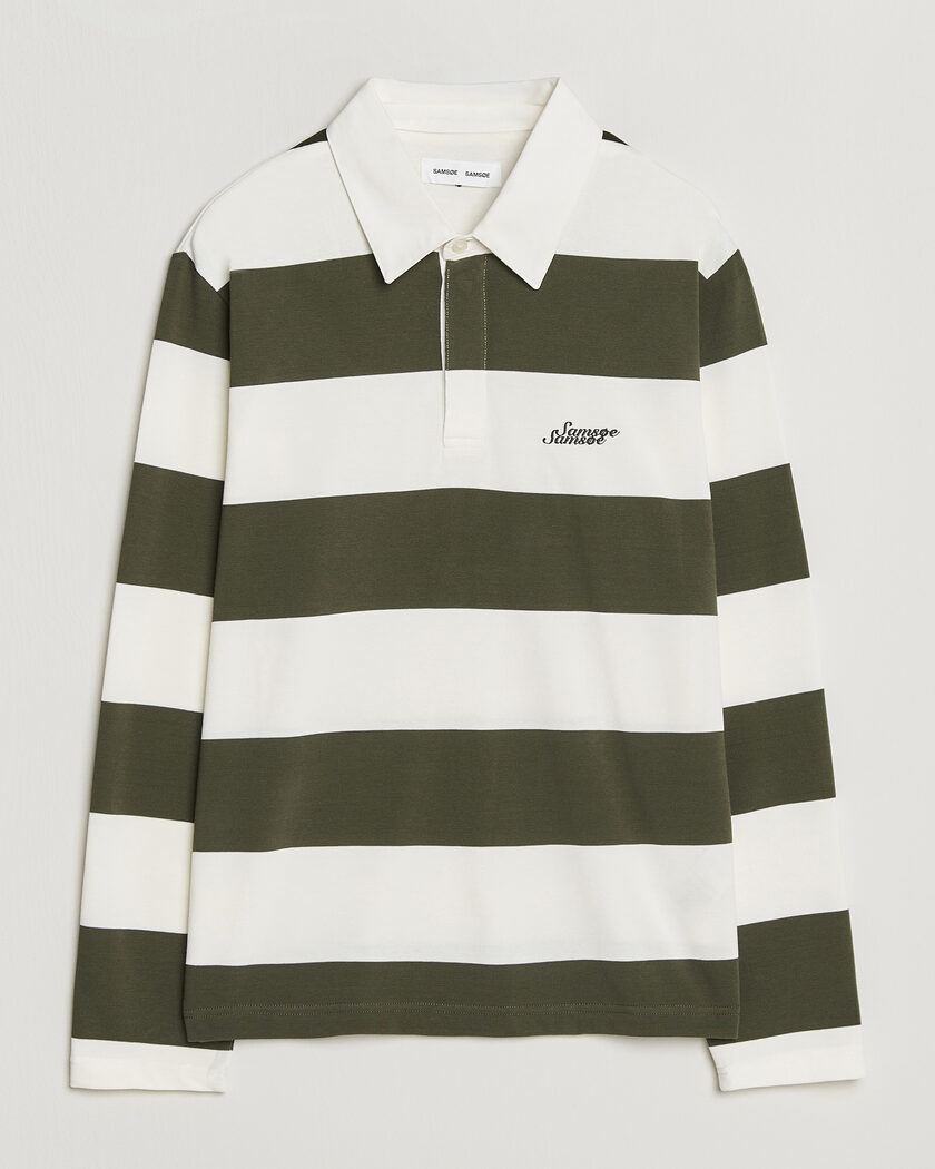 Samsøe Samsøe Kevin Barstriped Rugger Forest Night/White – Mehrfarbig