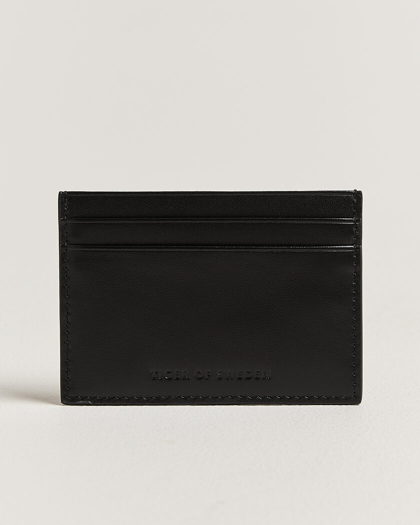 Tiger of Sweden Wake Leather Card Holder Black – Schwarz