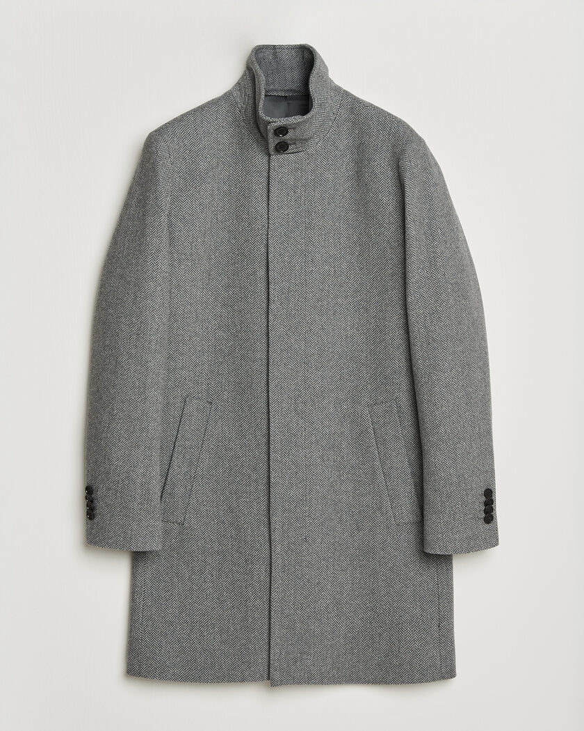 Tiger of Sweden Aleric Wool Herringbone Coat Fogy – Grau
