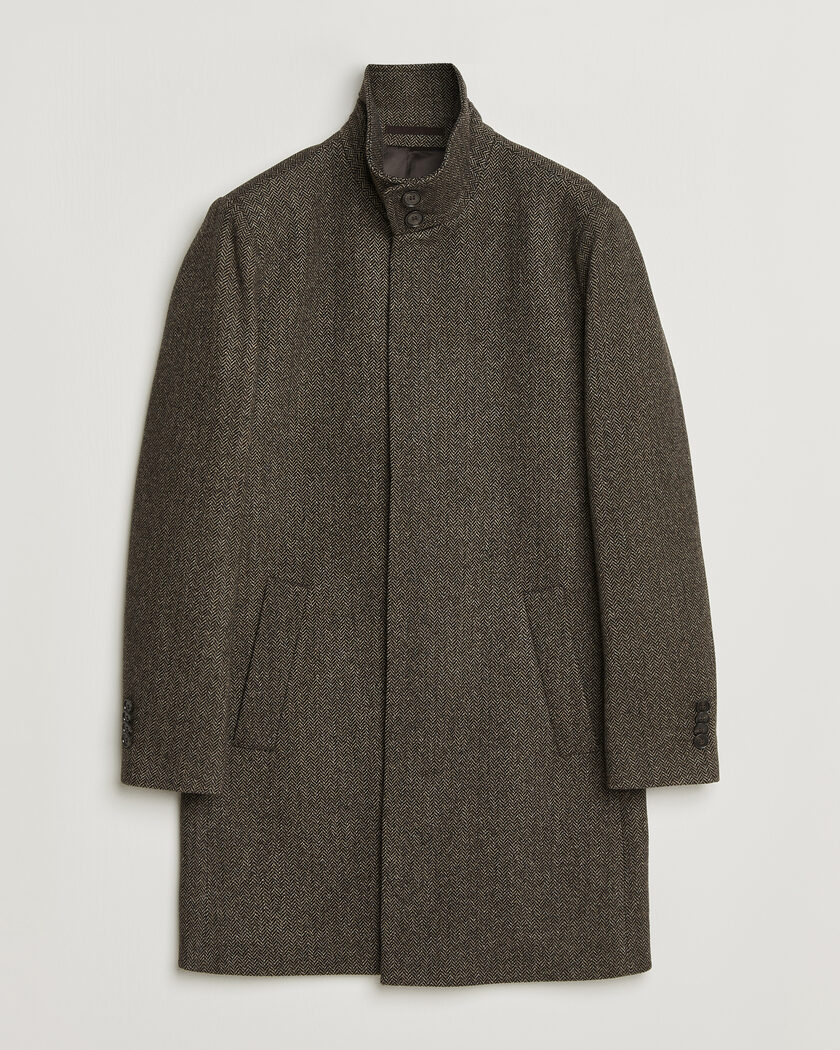 Tiger of Sweden Aleric Wool Herringbone Coat Brown – Braun