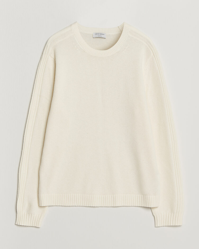 Tiger of Sweden Wilfred Wool/Cashmere Sweater Porcelain Cream – Weiß