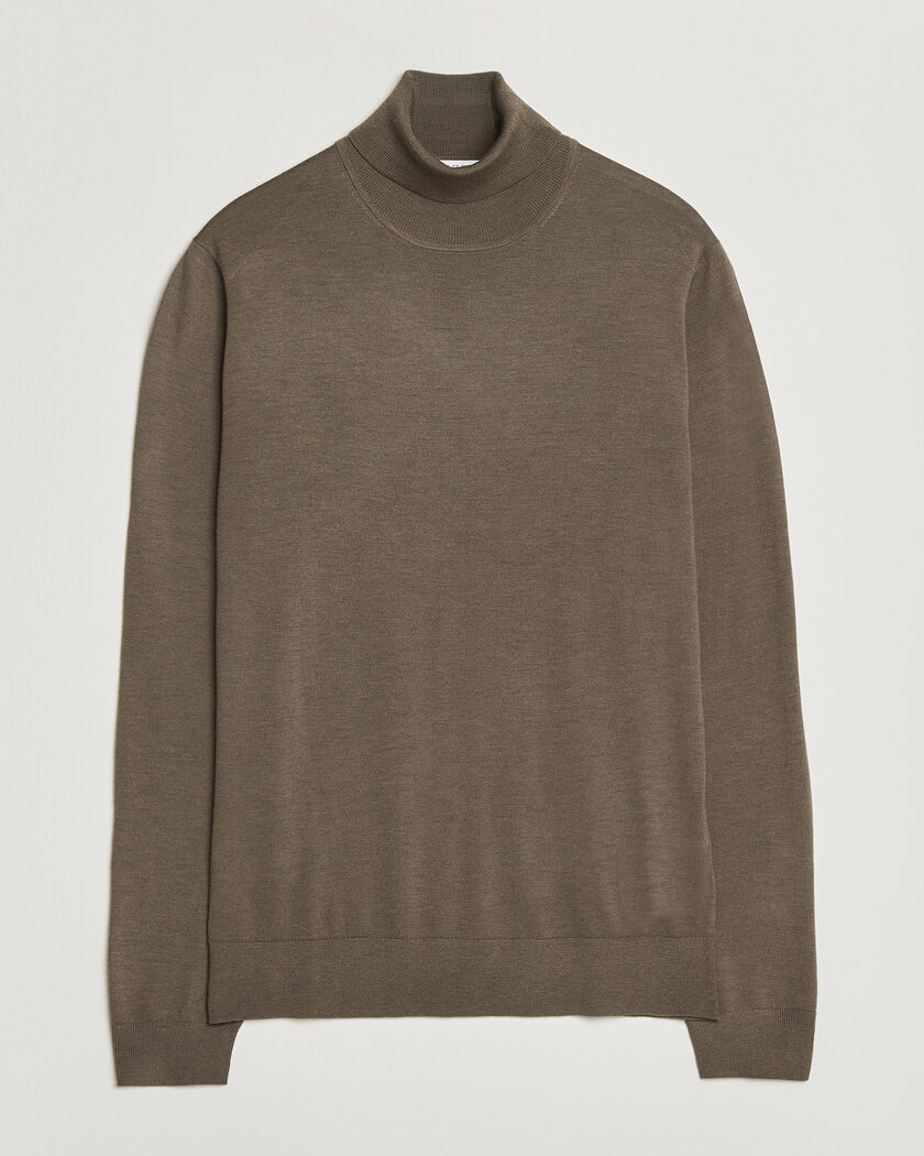 Tiger of Sweden Nevile Extra Fine Merino Polo Aged Timber – Braun