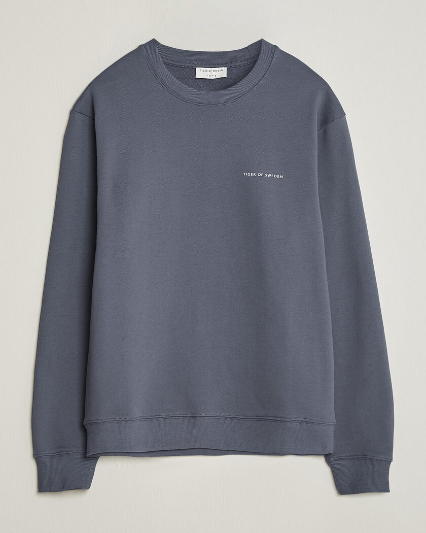 Tiger of Sweden Emerson Crew Neck Sweatshirt Iron Haze – Blau
