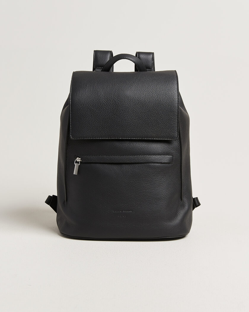 Tiger of Sweden Vuntir Grained Leather Backpack Black – Schwarz