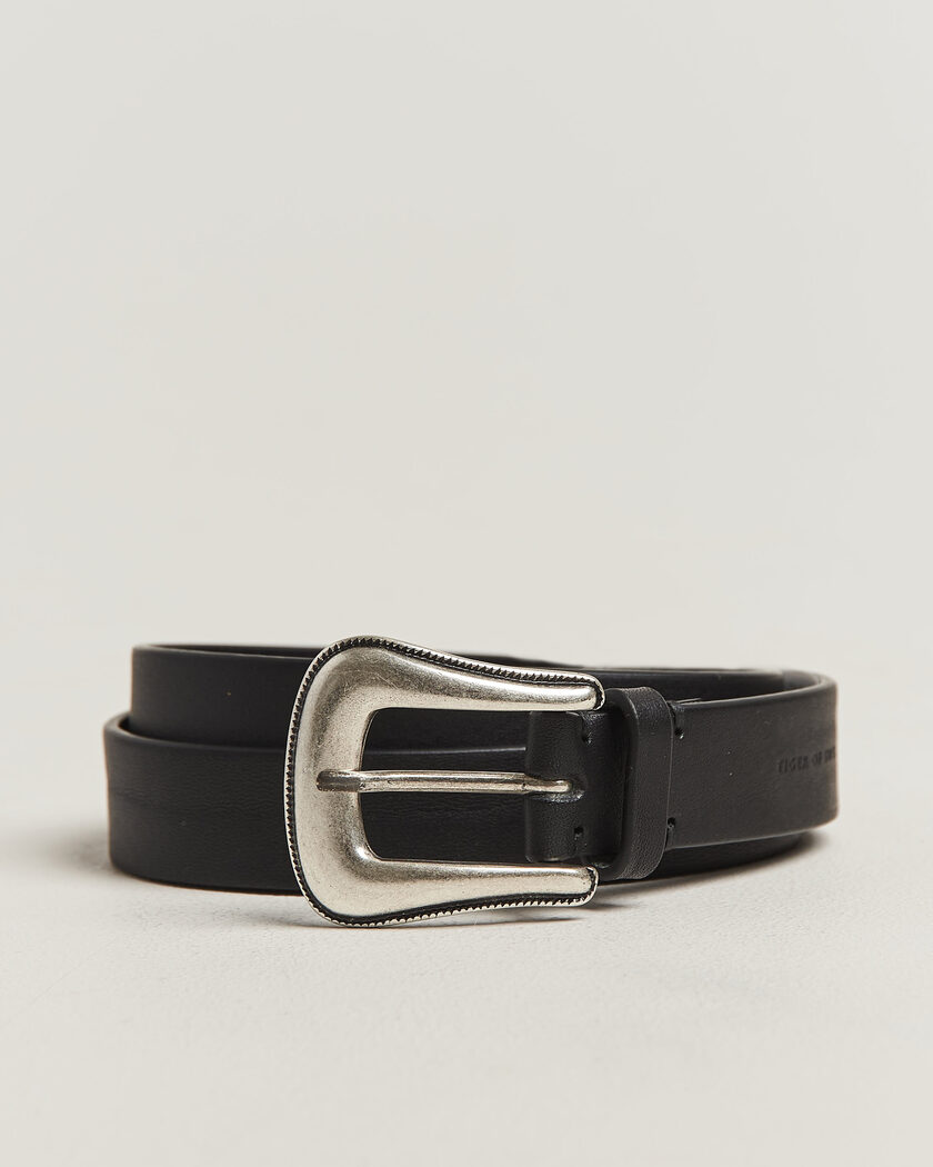 Tiger of Sweden Ecus Leather Western Belt Black – Schwarz