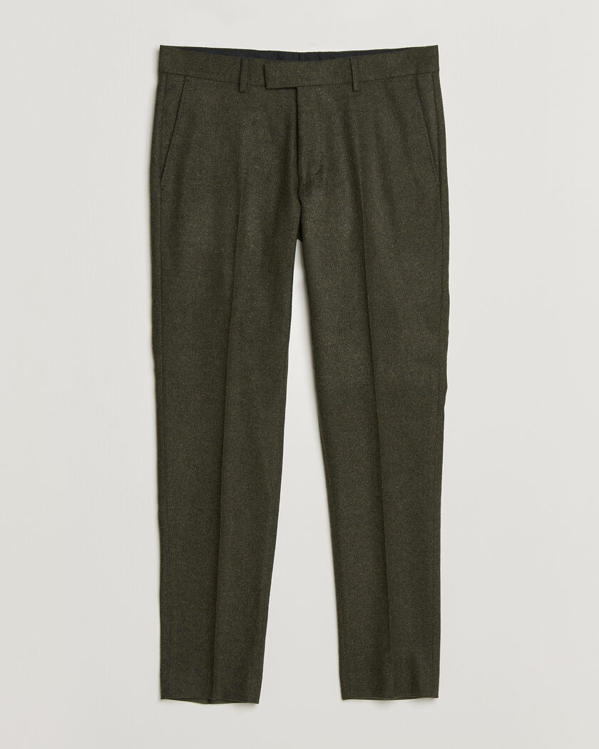 Tiger of Sweden Tenuta Wool Flannel Suit Trousers Muted Canopy – Grün