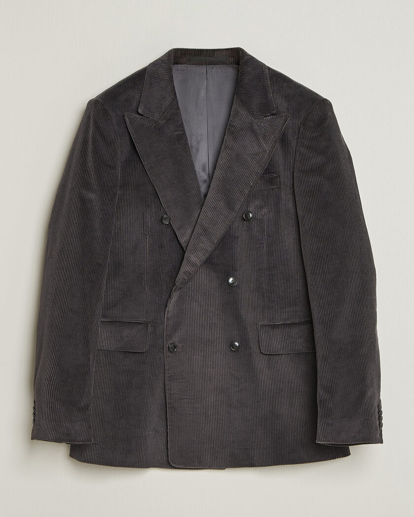 Tiger of Sweden 1903 Corduroy Double Breasted Blazer Phantom – Grau