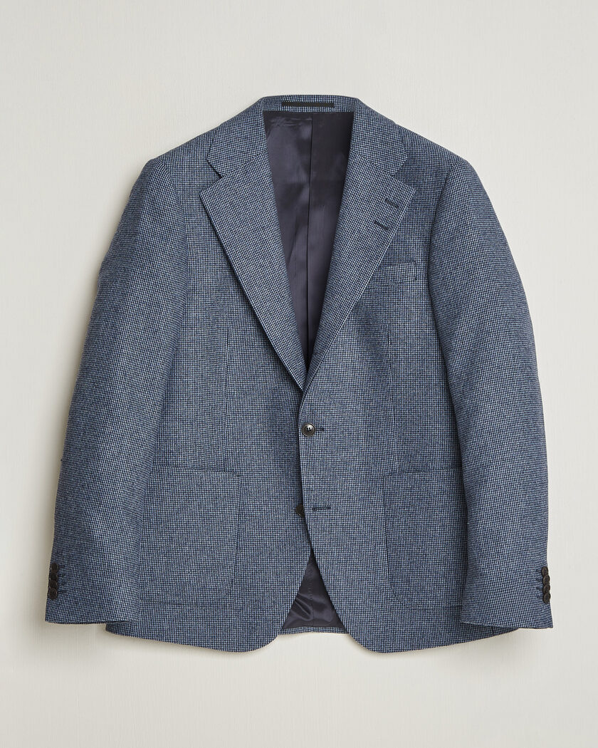 Tiger of Sweden Easer Wool Pepita Blazer Iron Haze – Blau