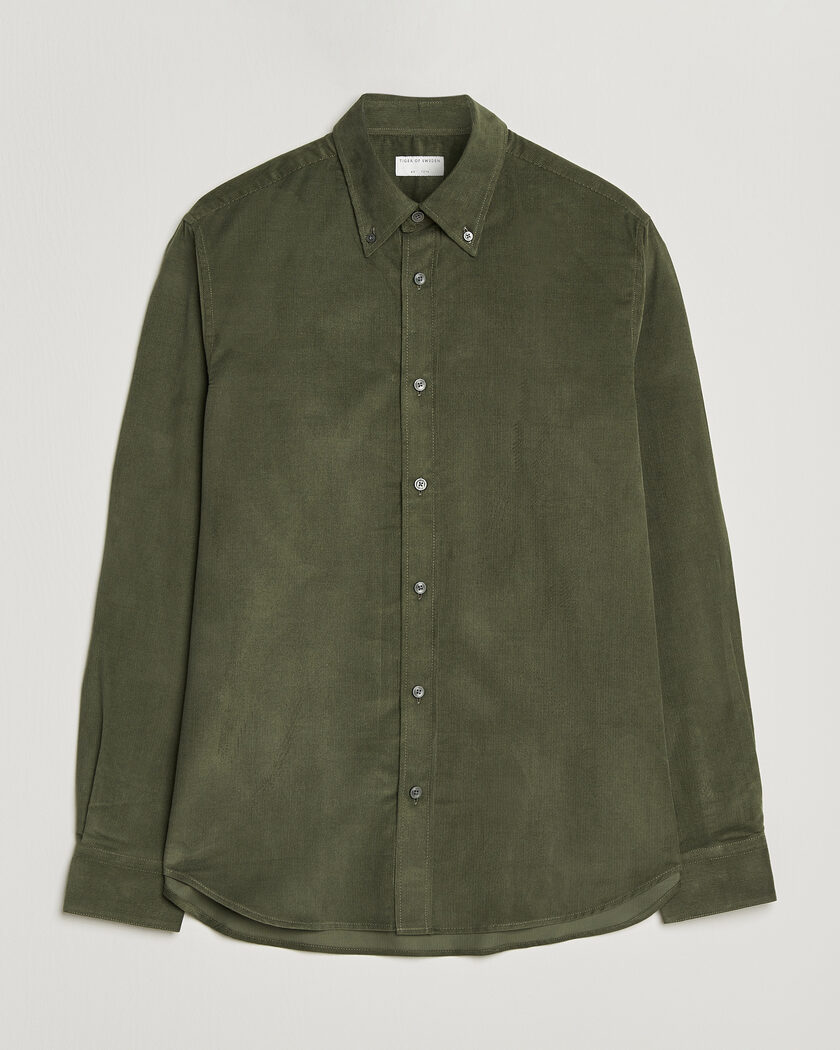 Tiger of Sweden Bjorn Corduroy Shirt City Green – Grün