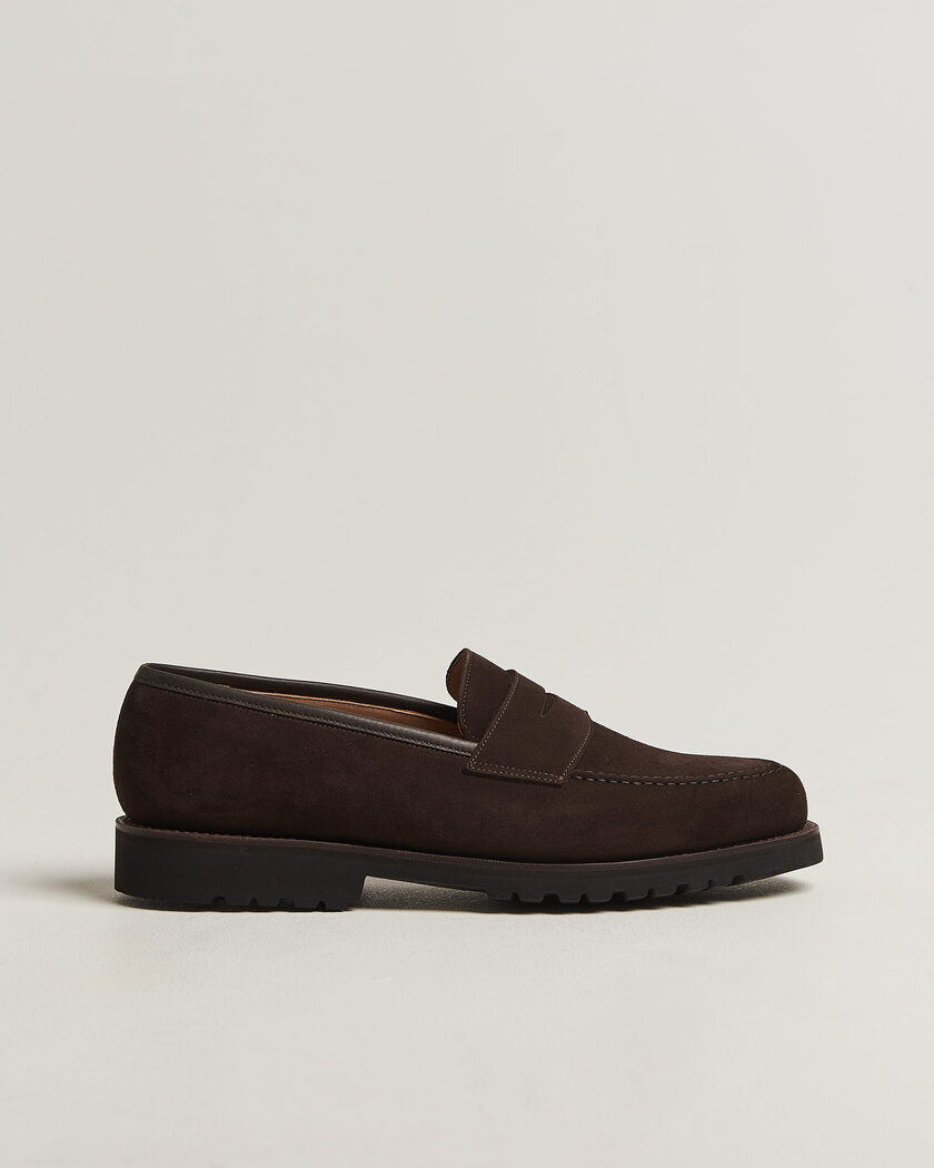 Crockett & Jones Boston 2 VI-Lite Loafer Dark Oak Suede – Braun