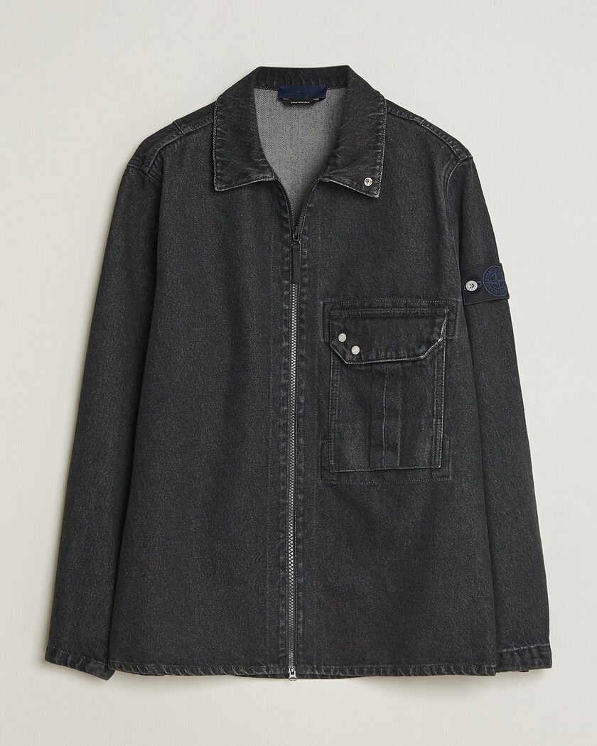 Stone Island Denim Overshirt Black Medium Wash – Schwarz