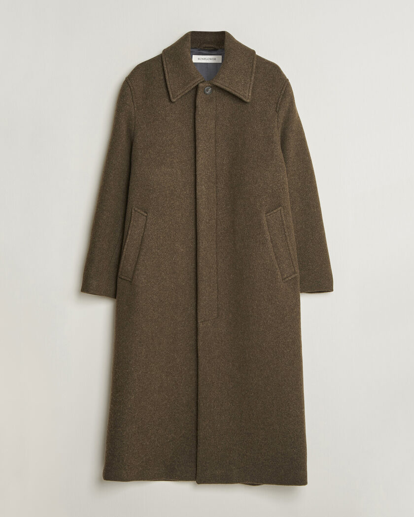 Sunflower Wool Blend Winter Coat Green Moss – Grün