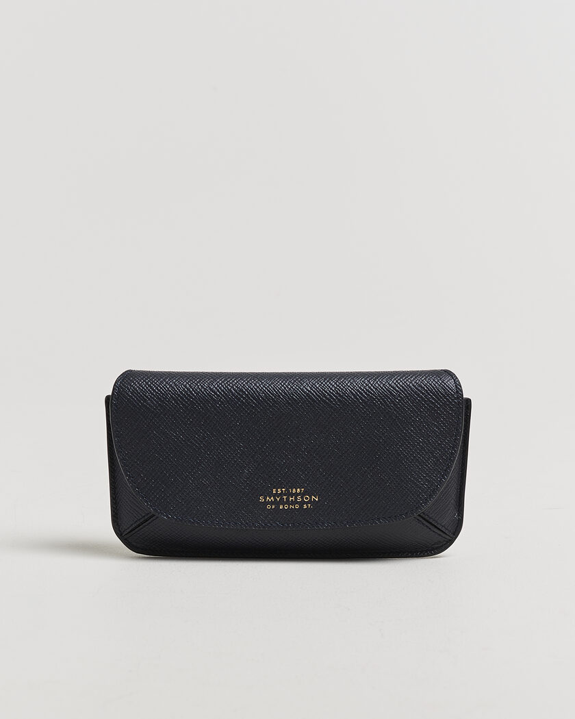 Smythson Panama Hard Sunglasses Case Navy – Blau