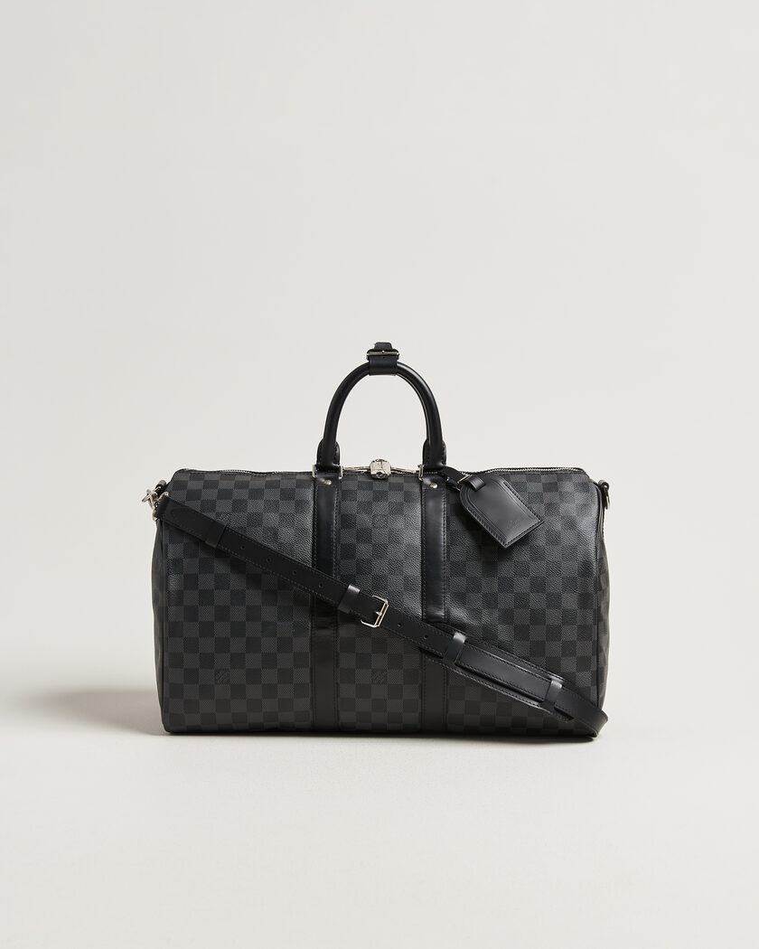 Louis Vuitton Pre-Owned Keepall 45 Bandouliére Damier graphite – Grau